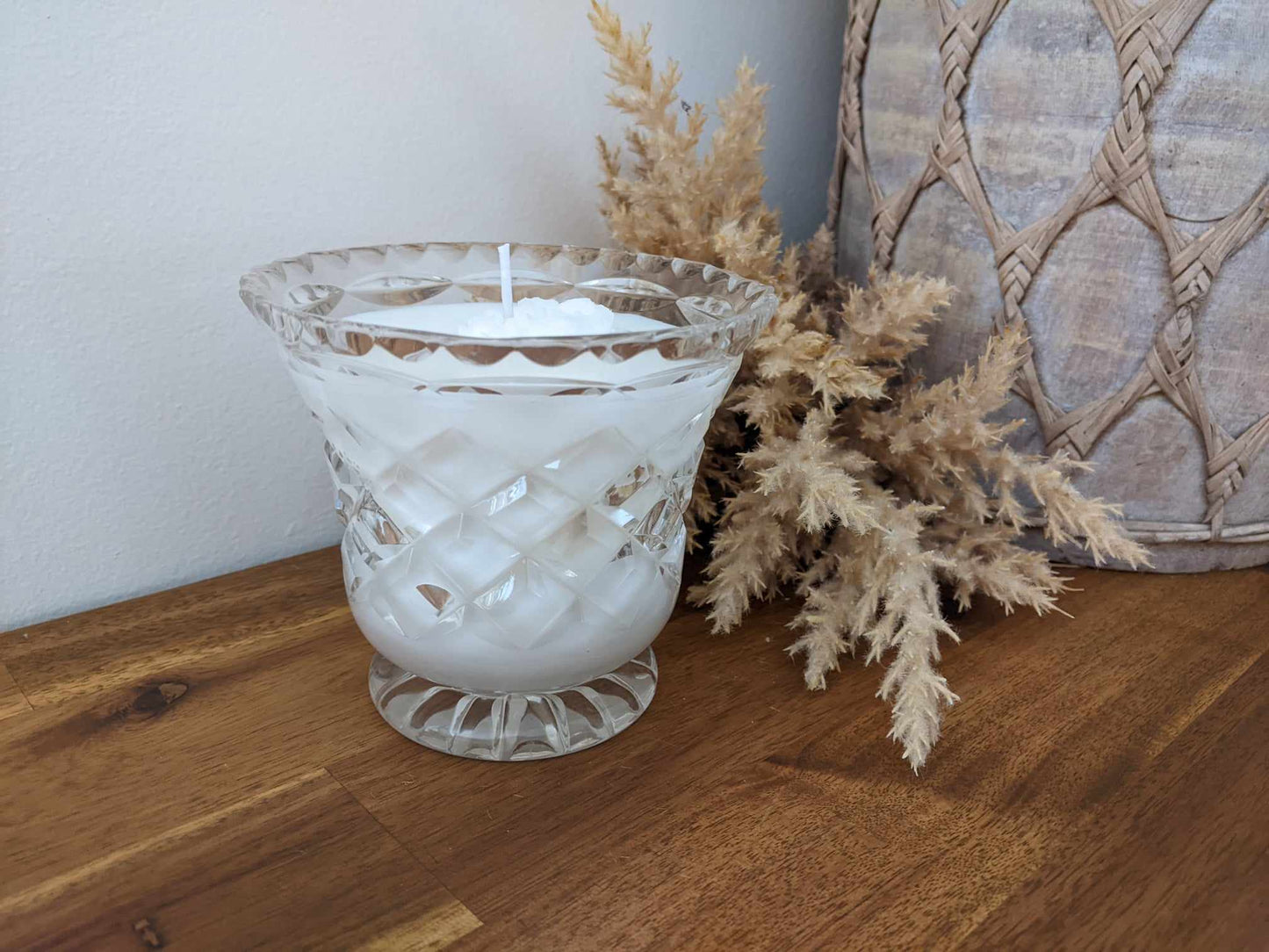 Bespoke Crystal Bowl - Coconut Lime Hand-poured Soy Candle (C)