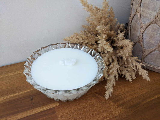 Bespoke Crystal Bowl - Lemongrass & Persian Lime Hand-poured Soy Candle (M)