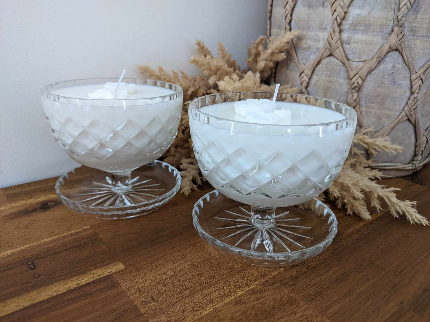 Bespoke Crystal Bowl (Twin Set) - Gardenia Hand-poured Soy Candle (P.1)