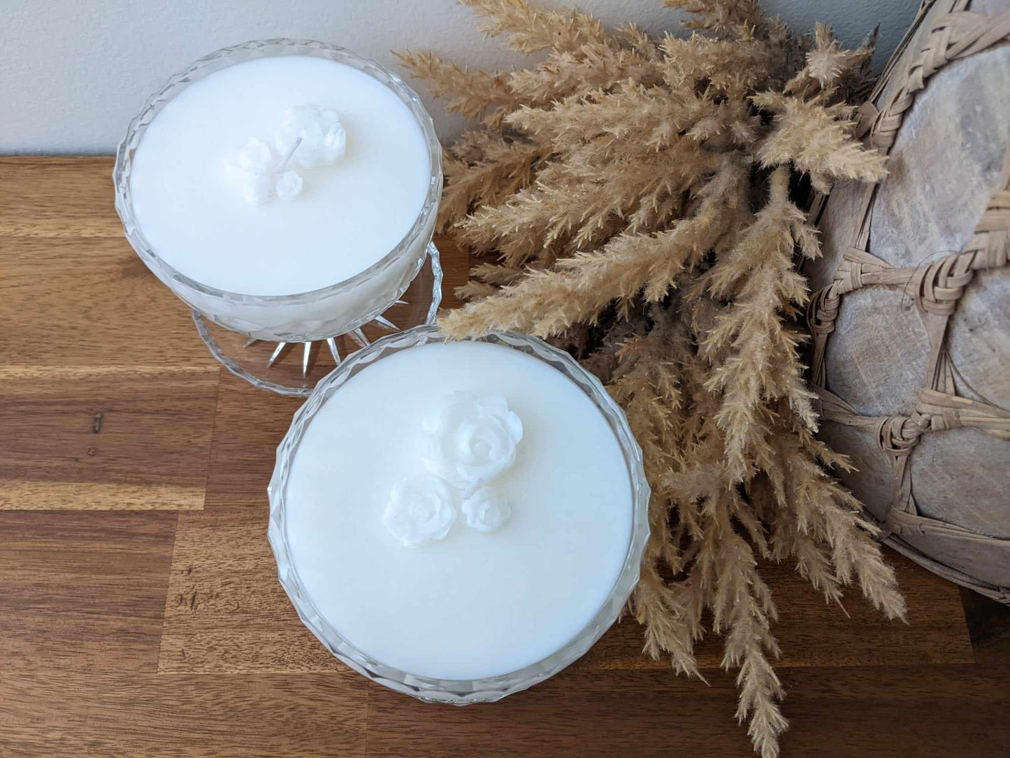 Bespoke Crystal Bowl (Twin Set) - Gardenia Hand-poured Soy Candle (P.1)