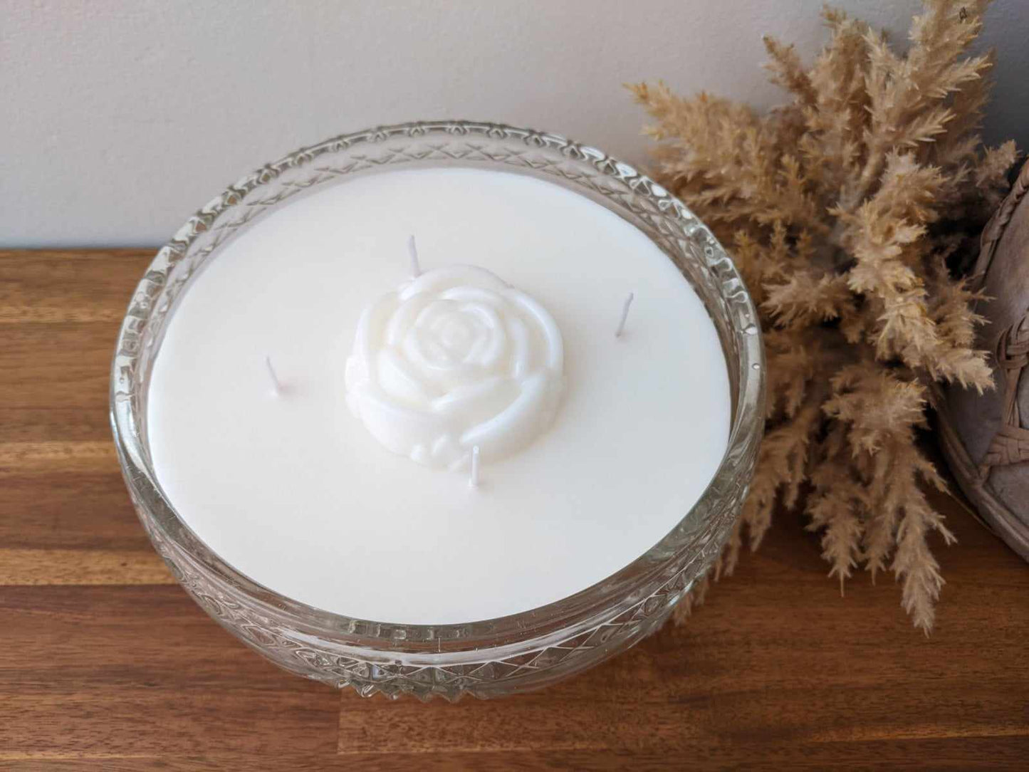 Bespoke Crystal Bowl - Angel Wings Hand-poured Soy Candle (S)