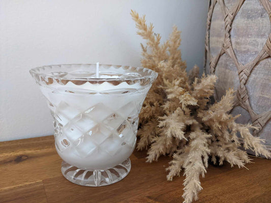 Bespoke Crystal Bowl - Coconut Lime Hand-poured Soy Candle (C)