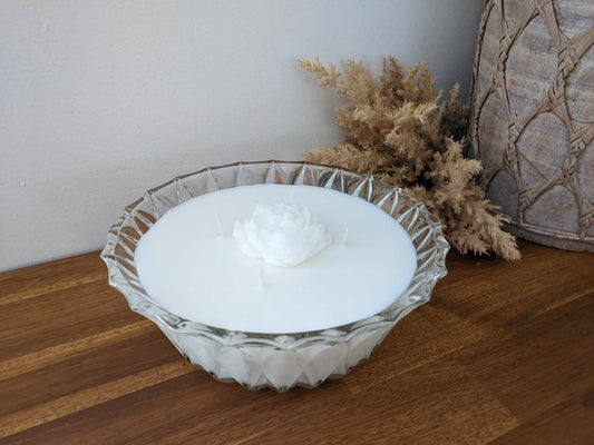 Bespoke Crystal Bowl - Bergamot & White Patchouli Hand-poured Soy Candle (W.1)