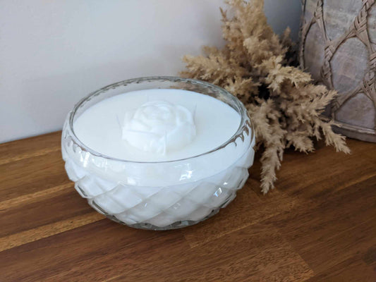 Bespoke Crystal Bowl - Wood Sage & Sea Salt Hand-poured Soy Candle (H.1)