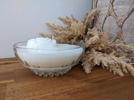 Bespoke Cut Glass Bowl - Jasmine Hand-poured Soy Candle (U.1)