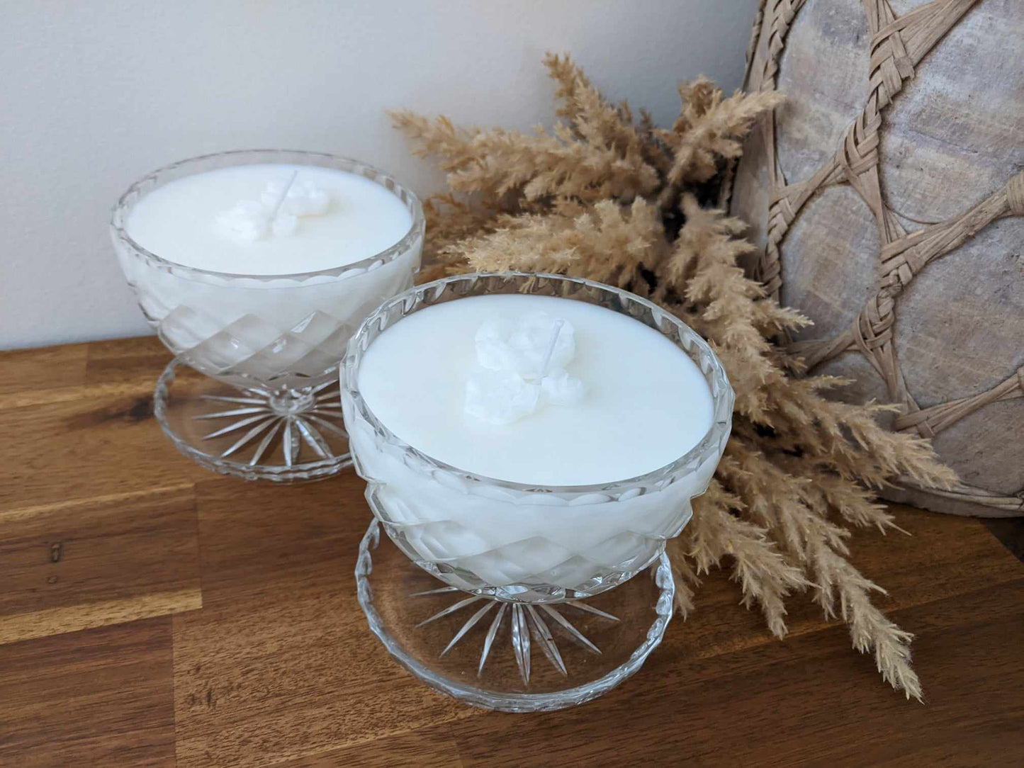 Bespoke Crystal Bowl (Twin Set) - Gardenia Hand-poured Soy Candle (P.1)