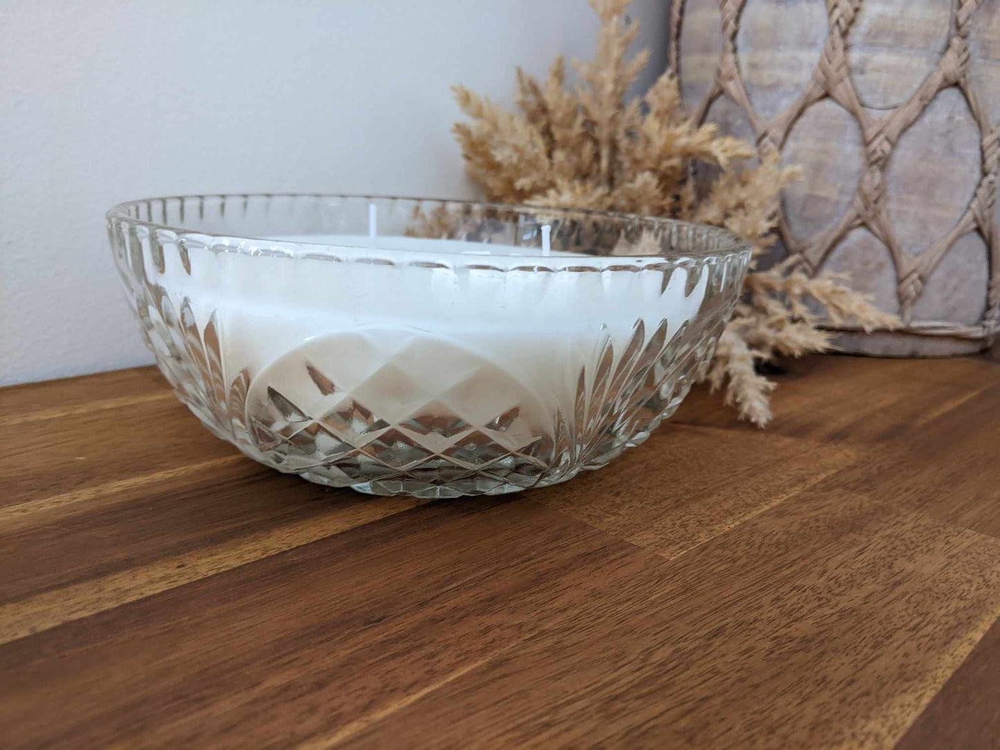 Bespoke Crystal Bowl - Angel Wings Hand-poured Soy Candle (O)