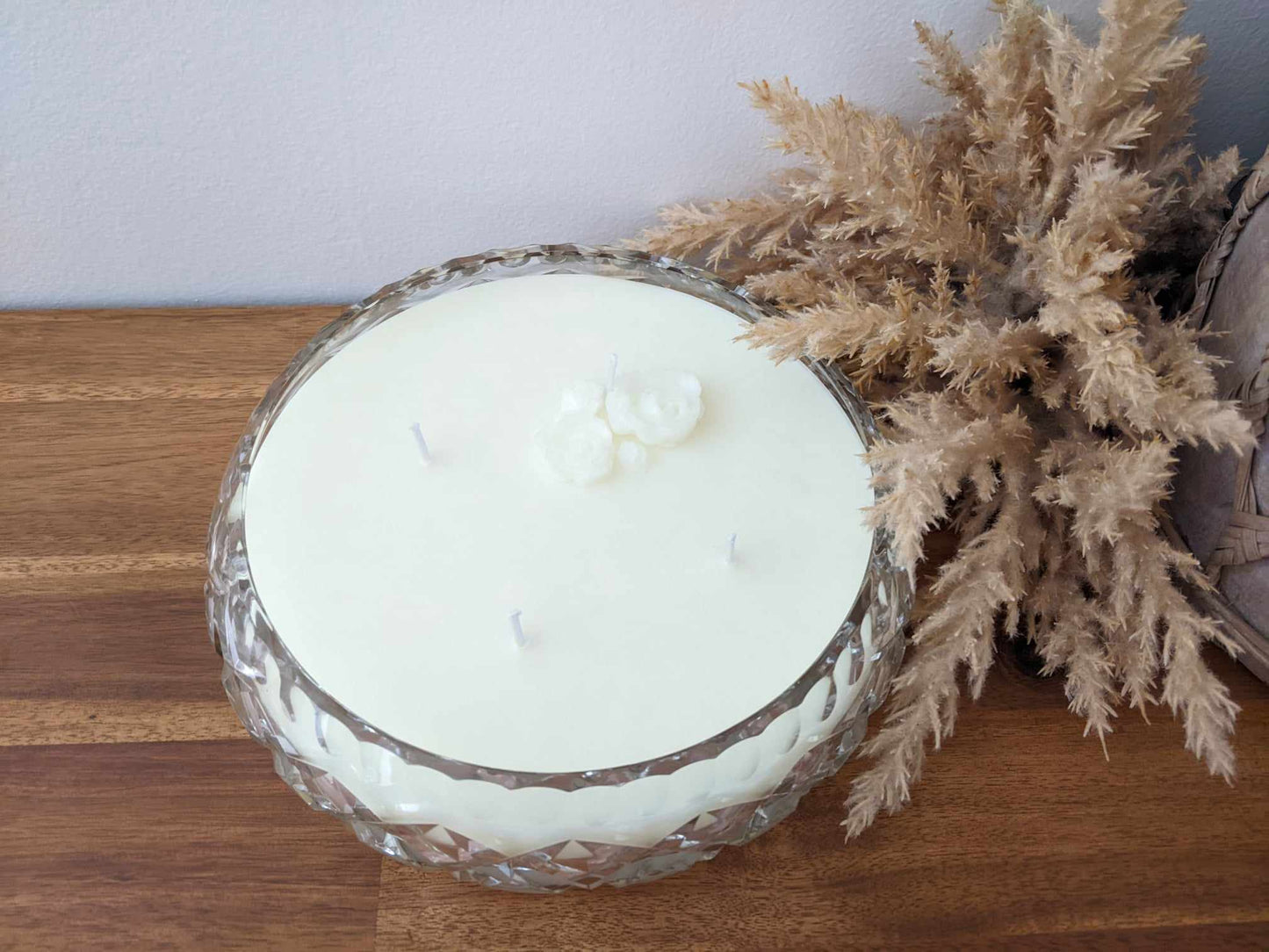 Bespoke Crystal Bowl - Jasmine Hand-poured Soy Candle (P)