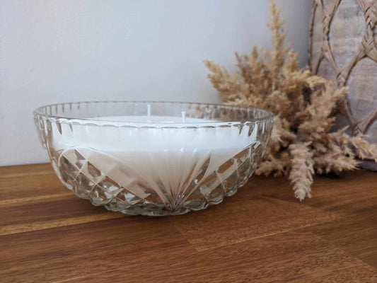 Bespoke Crystal Bowl - Angel Wings Hand-poured Soy Candle (O)