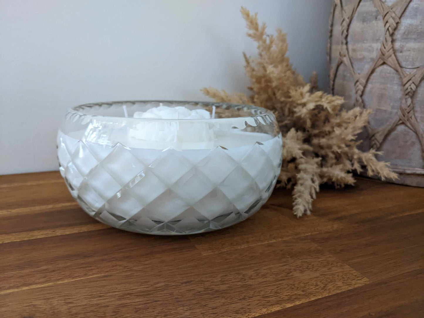 Bespoke Crystal Bowl - Wood Sage & Sea Salt Hand-poured Soy Candle (H.1)