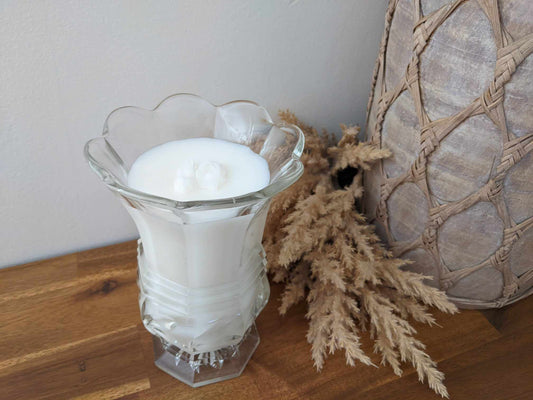 Bespoke Crystal Bowl - Wood Sage & Sea Salt Hand-poured Soy Candle (H.2)