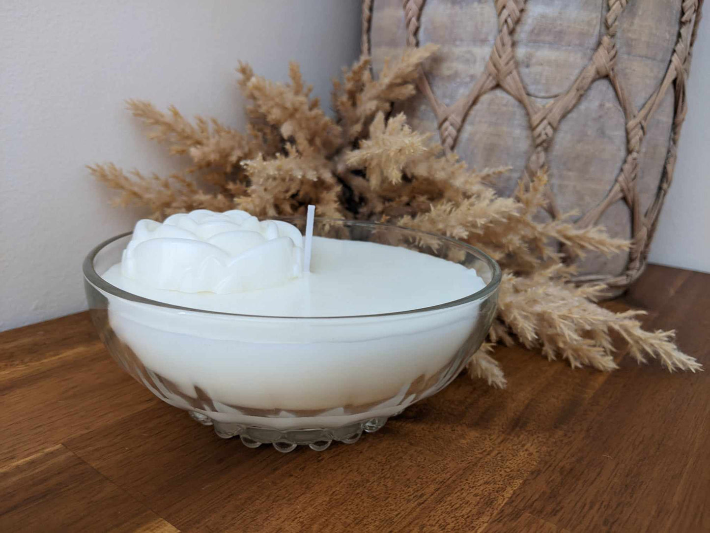 Bespoke Cut Glass Bowl - Jasmine Hand-poured Soy Candle (U.1)