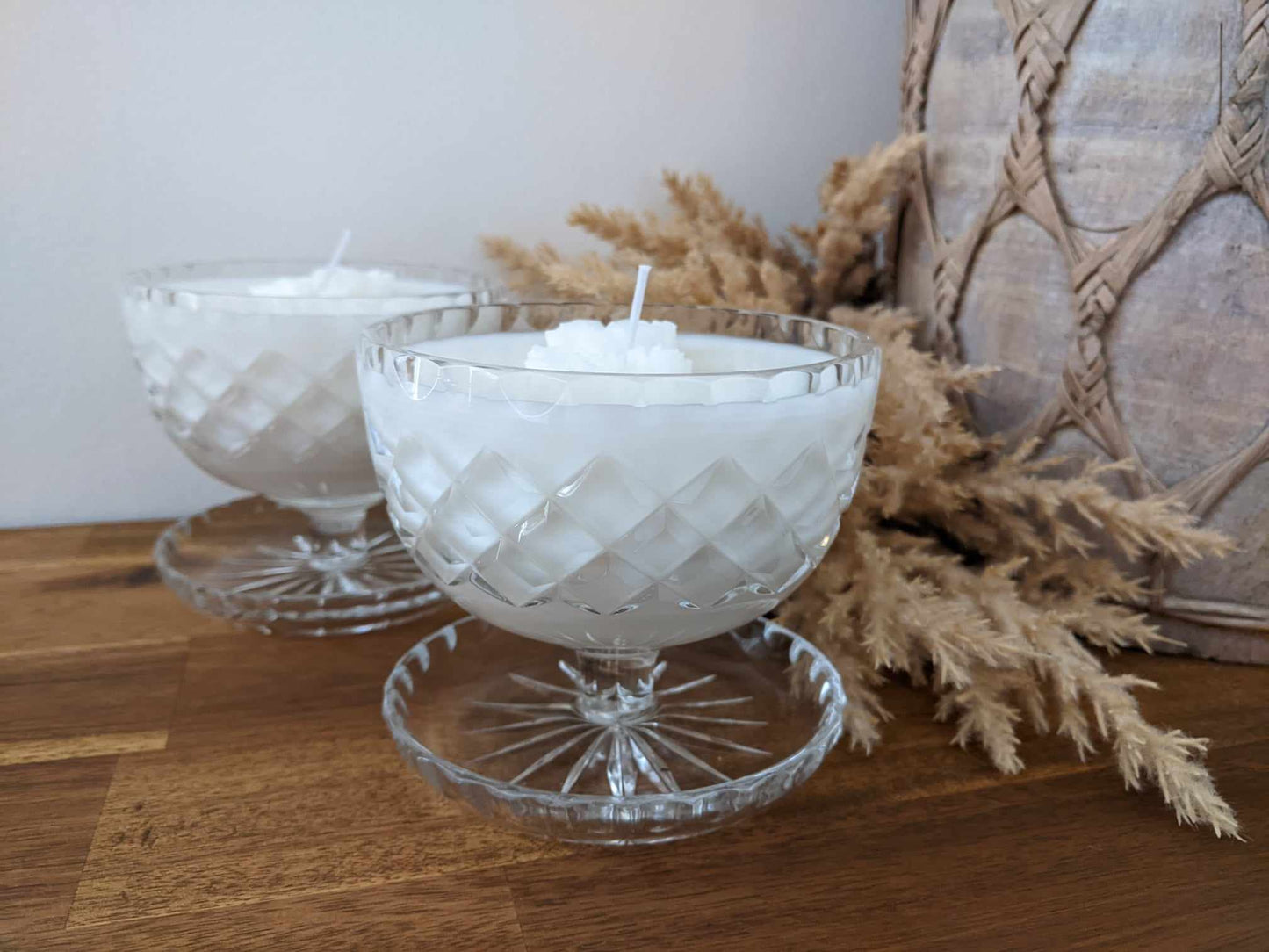 Bespoke Crystal Bowl (Twin Set) - Gardenia Hand-poured Soy Candle (P.1)