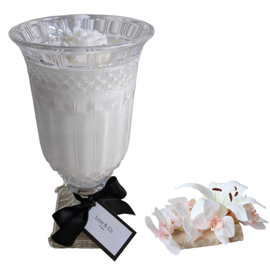 Paris Range Vase Candle - Orchid & White Lily